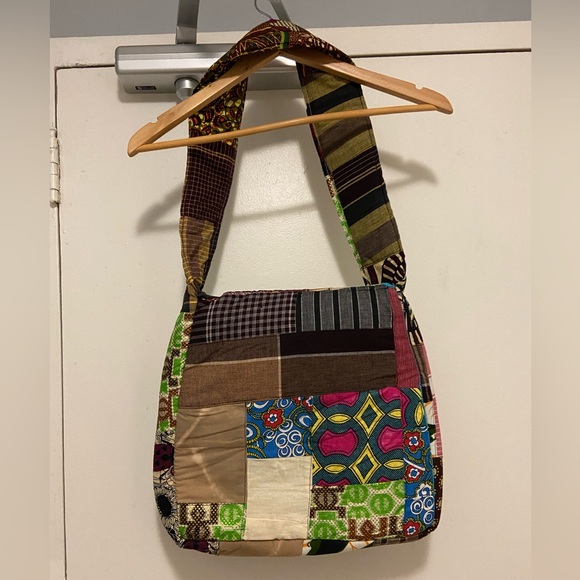 African Quilted Shoulder Bag - Picture 2 of 13